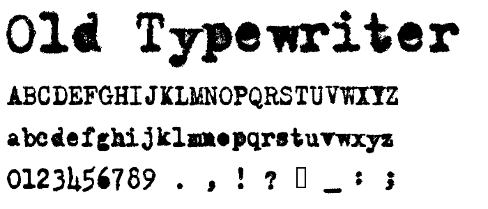 Old Typewriter Messy police